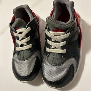 Nike Black, Red, and Gray Kids Sneakers